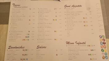 Cristal menu