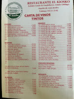 El Kiosko menu