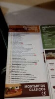 100 Montaditos Aqua menu