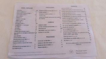 Ulises Piga menu