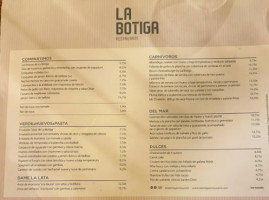 La Botiga Pedralbes menu