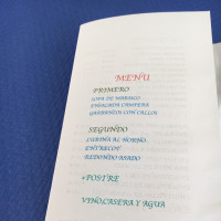 Miralba menu
