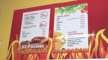 Asadero El Puente menu