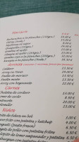La Tana menu