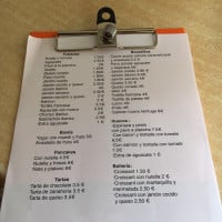 Cafeteria Donibane menu