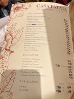 Antigua Casa Patata menu