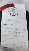 Parrillada Isidro menu
