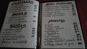 Bodega El Lagar menu