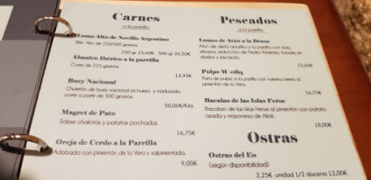 Braseria La Cabana menu