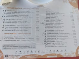 La Morera menu