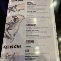 Hard Rock Cafe menu