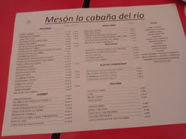 La Cabana Del Rio menu