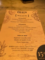 Oven menu