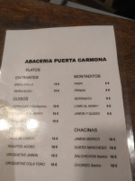 Abaceria Puerta Carmona menu