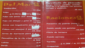 Cafeteria Traperia Beiramar menu