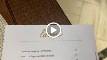 Lavoe Arroz Y Mar menu