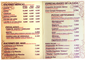 Taberna El Lio menu