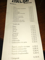 Zialdo menu