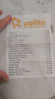 Pollito menu