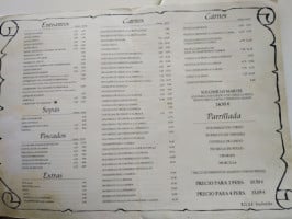 Grill El Cazador menu
