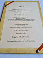 La Campana Barcelona menu