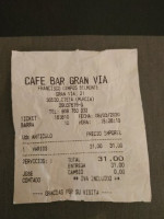 Cafe Gran Via menu