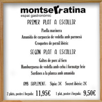 Montserratina menu