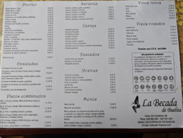 La Becada menu
