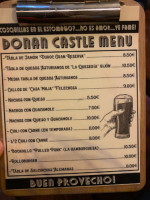 Donan Castle Cerveceria menu