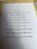 Cal Sastre menu