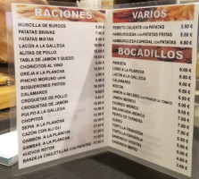 Villanueva De Avila Alcorcon menu