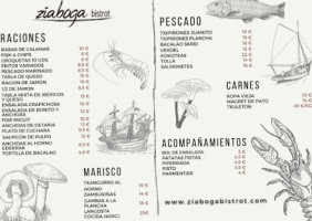 Ziaboga menu