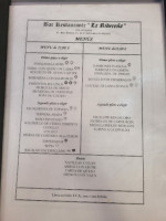 La Riberena De Aranjuez menu