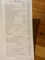 La Catedra Santander menu