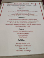 Las Torres menu