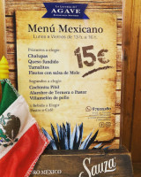 La Leyenda Del Agave menu