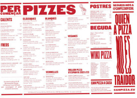 Can Pizza menu