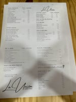 Cerveceria La Union menu