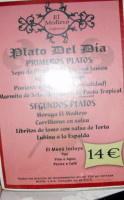 El Medievo menu