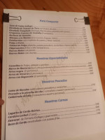 A Marina De Camarinas menu