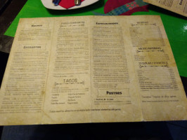 La Venganza De Malinche menu