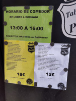 A Taberna Dos Pena menu