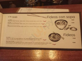 El Oso Panda menu