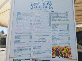 La Ola menu