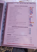 Los Claveles menu