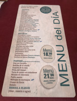 Mar Azul menu