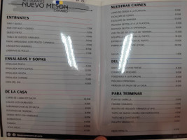 Canario Meson menu