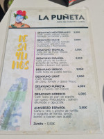 La Puneta menu