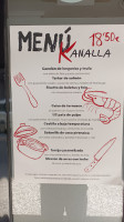 Kanalla Gastro Taberna menu