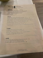 Milonga's menu